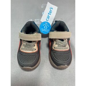 Carter's Mercury Toddler Sneakers Gray Orange Recycled Materials Athletic Size 4